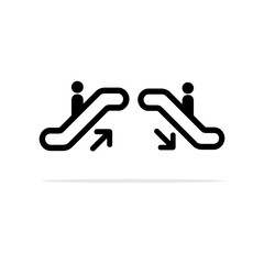 escalator icon. Vector concept illustration for design.