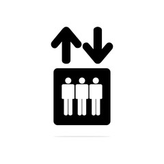 Lift icon. Vector concept illustration for design.