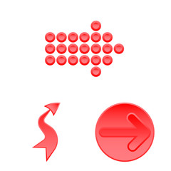 Isolated object of element and arrow symbol. Set of element and direction stock vector illustration.