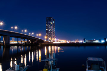 Ras Al Khaimah creek on a calm evening, the northern emirate of the United Arab Emirates