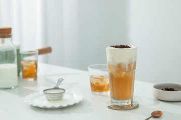 Cheese cocoa oolong tea
