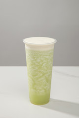 Cucumber litchi milk tea