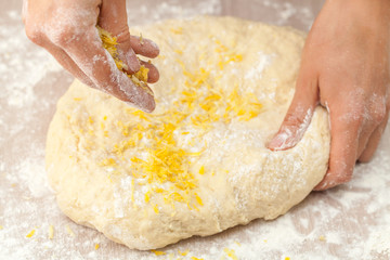 Sprinkle with lemon zest
