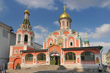 Fototapeta na wymiar Russia, Moscow, Cathedral of Our Lady of Kazan.