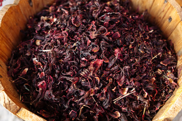 Colorful spices on the market.