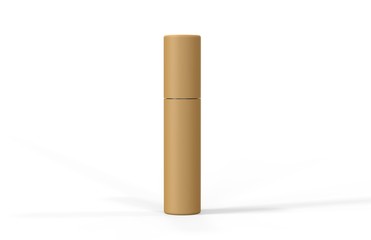 Paper tube mock up on isolated white background, 3d illustration