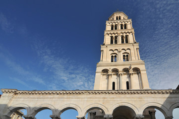 Bell tower in Split in Croatia.