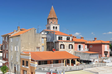 Croatia, Zadar, Bell tower of the church of St. Simeon, Zadar.