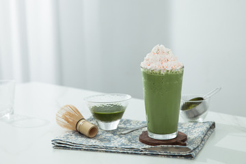 Snow top maccha smoothies drink
