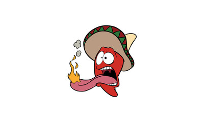Habanero on Fire Cartoon
