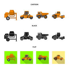 Vector illustration of build and construction logo. Collection of build and machinery stock vector illustration.