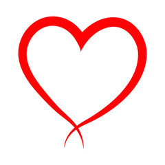 Hand drawn heart vector icon