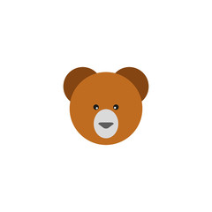 Teddy bear icon flat element. illustration of teddy bear icon flat isolated on clean background for your web mobile app logo design.