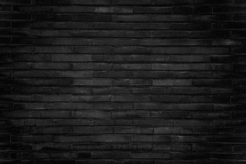Dark grey black color brick wall background. Abstract image with copy space for text or product...