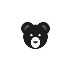 Teddy bear face vector icon. Simple isolated logo symbol.