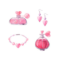perfume and jewelry for princess