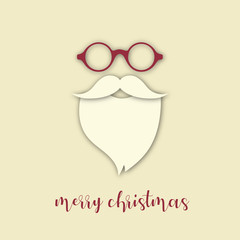 weihnachtliche Grußkarte mit Hipster Nikolaus