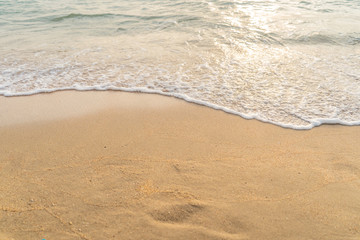Beautiful softly wave on the beach