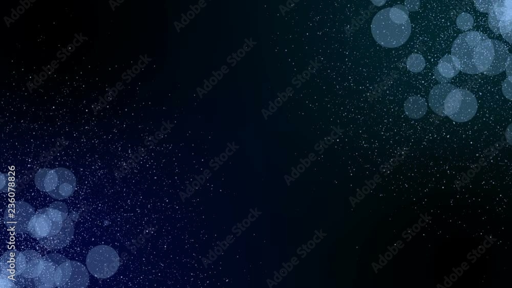 Poster blue particles fly to meet each other.abstract background 3d render. chaotic particles with random s