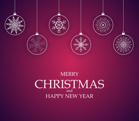 Abstract Holiday New Year and Merry Christmas Background. Vector Illustration