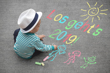 Kinderzeichnung - Neujahr 2019 