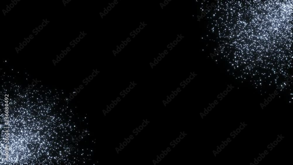 Poster fountain of particles.abstract background 3d render. chaotic particles with random size. twisted mas