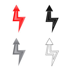 Vector design of element and arrow sign. Collection of element and direction vector icon for stock.