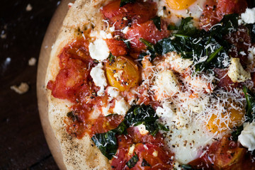 Homemade pizza food photography recipe idea