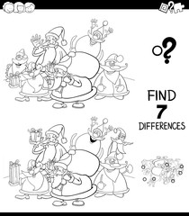 find differences with Santa Claus color book