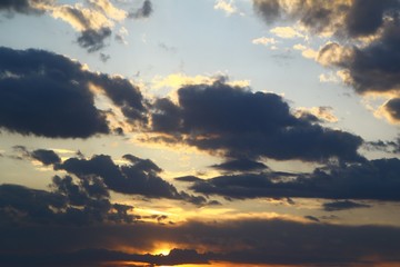 amazing toned sunset or sunrise clouds for using in design as background.