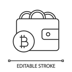 Bitcoin wallet linear icon