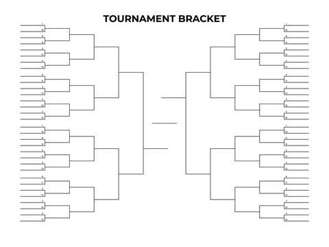 March madness bracket. Empty tournament infographics template.