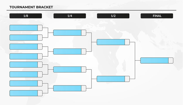 Blank tournament bracket template for world cup competitions.