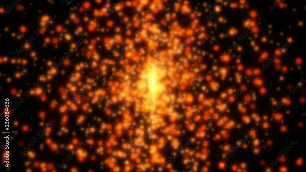 Poster stream of fire.atmospheric particle billow dust elements.