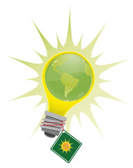 light bulb and globe