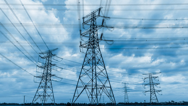 high-voltage power lines,high voltage electric transmission tower
