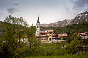 Fototapeta premium View of the Sacred Heart Church in Drežnica
