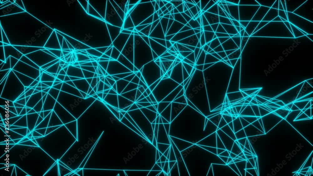 Poster Articulations in the structure appear and disappear.3d render Neuron glowing. Seamless loop.