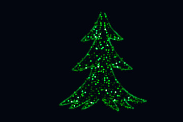 abstract christmas background with defocused lights