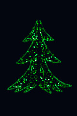 abstract christmas background with defocused lights