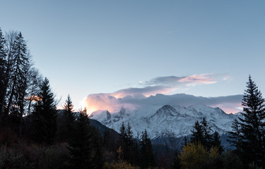 sunrise and mountains
