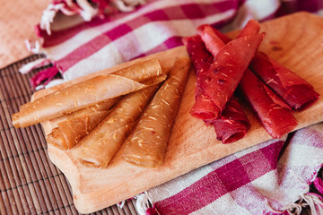 useful natural dessert of fruit - marshmallow