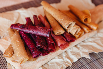 useful natural dessert of fruit - marshmallow