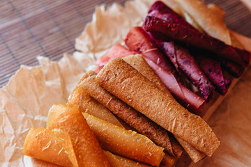 useful natural dessert of fruit - marshmallow