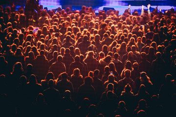 The crowd in a concert