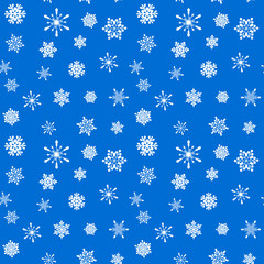 Snowflakes seamless pattern winter texture new year christmas vector illustration.