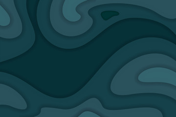 Papercut multi layers 3D color texture vector background. Abstract topography concept design or flowing liquid illustration for website template. 