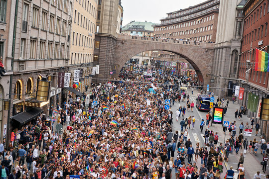 Gay Pride Parade in Stockholm, Sweden