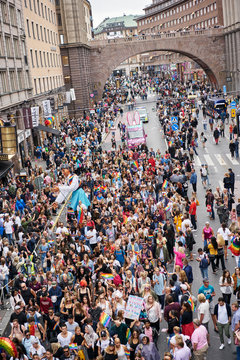 Gay Pride Parade in Stockholm, Sweden