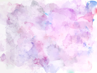 Colorful abstract vector background. Soft  pink watercolor stain